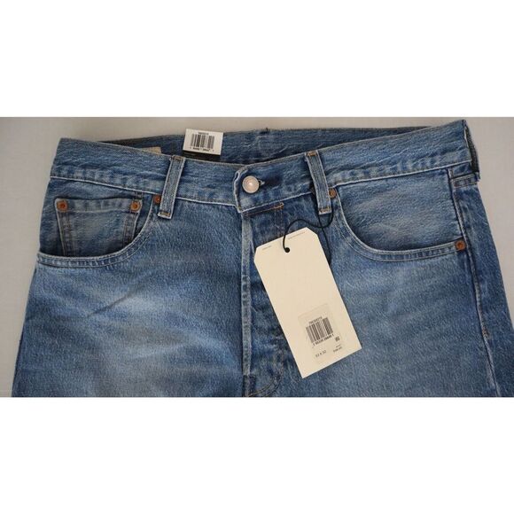 Levi's Premium 501 Men's Sz 33x32 Blue '93 Straight Leg Button Fly Jeans $98 - Picture 9 of 11